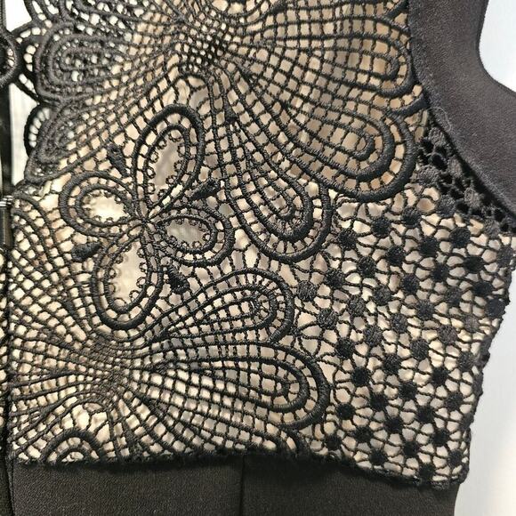 LOVER The Label Formal Date Night Pencil V-neck Midi Black Lace Dress Size 4 - Picture 7 of 14
